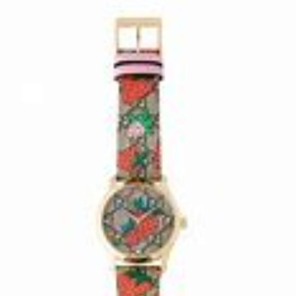 Gucci G-Timeless Strawberry Watch, Limited Edition, Swiss Made, Sapphire Crystal - Picture 7 of 7